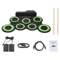 2022New Folding Silicone Hand Roll USB Electronic Drum Portable Practice Drums Pad Kit With Drumsticks Sustain Pedal. 