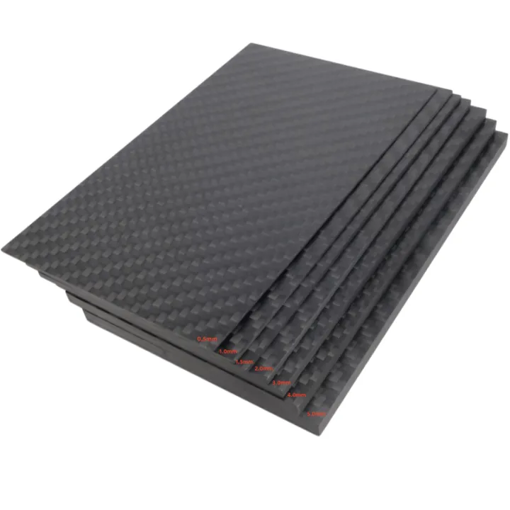 125mm X 75mm Real Carbon Fiber Plate Panel Sheets 0.5mm 1mm 1.5mm 2mm ...