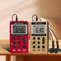 Retekess V112 Radio Mini Pocket Radio Receiver Portable Radios AM FM Rechargeble Sleep Time Earphone For Walkman Go Hiking. 