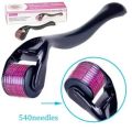 Derma Roller 0.5mm with 540 Micro Needle for Hair Growth and Facial Skin Therapy| Skin Care Beauty Tool for Anti-Aging Skin Repair, Anti Wrinkles Stretch, and Acne Scars Removal for Men and Women. 