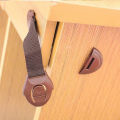 Brown Child safety lock baby child safety care Plastic locks with baby protection child safety drawer Door Cabinet Cupboard Brown. 