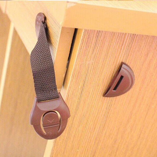 Brown%20Child%20safety%20lock%20baby%20child%20safety%20care%20Plastic%20locks%20with%20baby%20protection%20child%20safety%20drawer%20Door%20Cabinet%20Cupboard%20Brown%20-%20Image%203