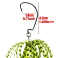 BURLE Spinner Fly Bait Rubber Jigs 2 Blades Spoon Lead Head Pike Fishing Lure.