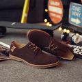 2024 Spring Suede Leather Men Shoes Oxford Casual Shoes Classic Sneakers Comfortable Footwear Dress Shoes Large Size Flats. 