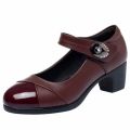 Spring/autumn New Pointed Head Square with Solid Color Thick Heel Shoes Fashion Comfortable  Casual Banquet Women's Shoes. 