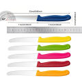 6pcs/12pcs serrated steak knife, stainless steel steak knife with plastic handle, multifunctional kitchen bread dessert knife.. 