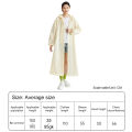 Adult Long Raincoat Reusable Hooded Rain Poncho Windproof EVA Rain Coat Drawstring for Outdoor Travel Emergency. 