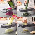 Genius Nicer Dicer Plus Salad Vegetable & Fruit Cutter - 12 in 1 Nicer Dicer Chooper Vegetable Cutter. 