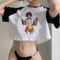 90s Femboy fairycore goth crop top Woman gothic  manga korean fashion graphic  t-shirts cropped. 
