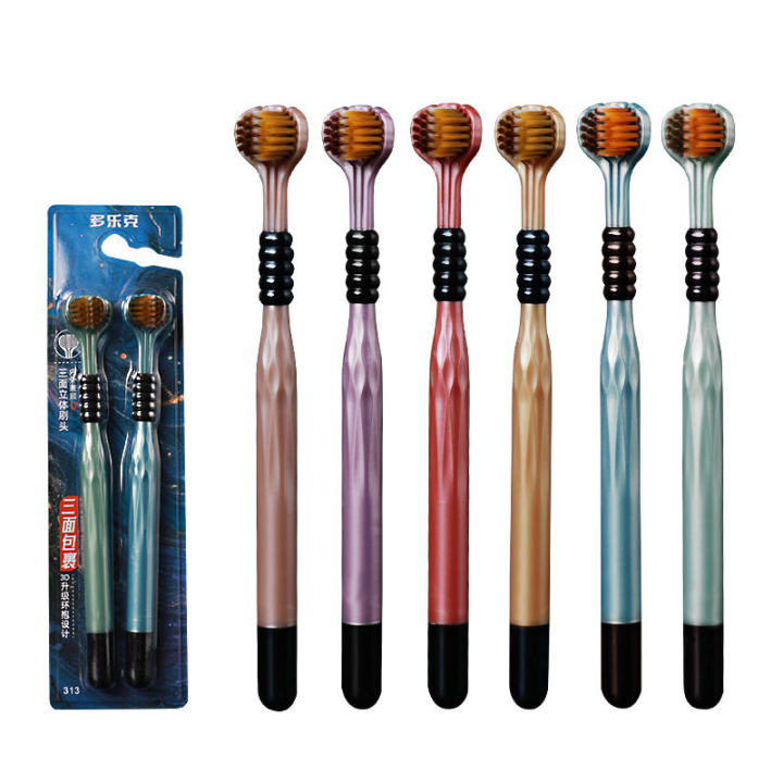 Three-Sided%20Soft%20Bristle%20Toothbrush%203D%20Manual%20Adult%20Toothbrush%20with%20Tongue%20Scraper%20-%20Image%203