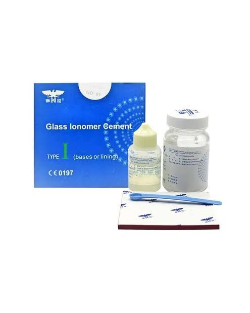 Blue glass ionomer cement