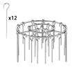 Air Fryer Special Grill Round Hanging Skewers Rack Home Kitchen Outdoor Stainless Steel Grill. 