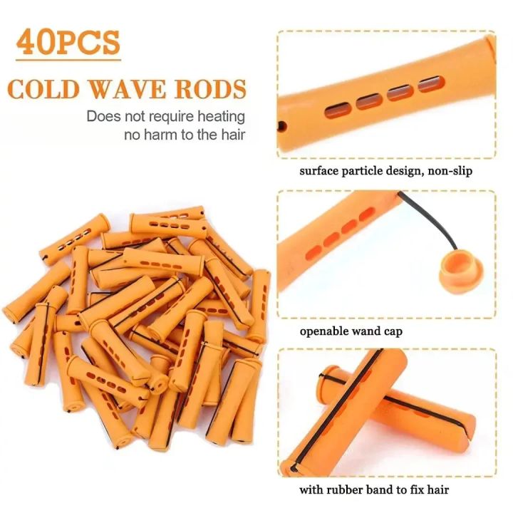 40pcs%20Cold%20Wave%20Perm%20Rods%20Set%20For%20Women's%20Long%20&%20Short%20Natural%20Hair%20-%20Plastic%20Orange%20Rollers%20For%20Curling%20And%20DIY%20Hairdressing%20-%20Image%202