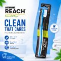 Reach essential care plastic tooth brush. 
