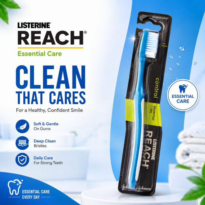 Reach essential care plastic tooth brush