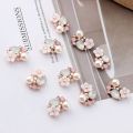 10PCS Rhinestone Button Craft Flatback Sewing Accessories Apparel Rhinestone Button Flower Buttons Garment Buckle Pearl Hairpin. 