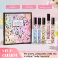 5pcs Rich Floral Fragrance 10ml Set Hair and Body Fragrance Spray Long-Lasting Scent Women Holiday Box Set Beautiful.