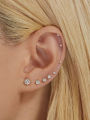 7 Pairs Flat Back Stud Earrings for Women, Surgical Stainless Steel Earrings, Cubic Zirconia Cartilage Earring(2/3/4/5/6/7/8mm). 