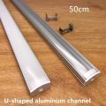 LED Strip Aluminum Profile 50CM Recessed Surface Mounted Aluminium Channel with Diffuser PC Cover for 8mm 10mm Linear Lighting. 
