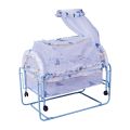 Newborn Baby Cot | No C-2560 New | Crib | Iron Bed with Roller | Removable | Cradle Bed Lightweight | Multifunctional Crib | Foldable | With Mosquito Net. 