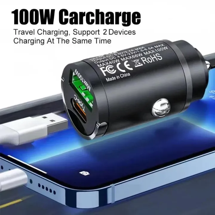 100W%20Car%20Charger%20Type%20USB%20C%20Dual%20Port%20Fast%20Charging%20For%20iPhone%20%20%20%20Pull%20Ring%20Socket%20Cigarette%20%20Charger%20-%20Image%205