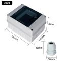 5/8WAY Distribution Box HT Series Junction Box PC Plastic IP65 Waterproof Fuse Boxes with Terminal DIN Rail for Outdoor Garden. 