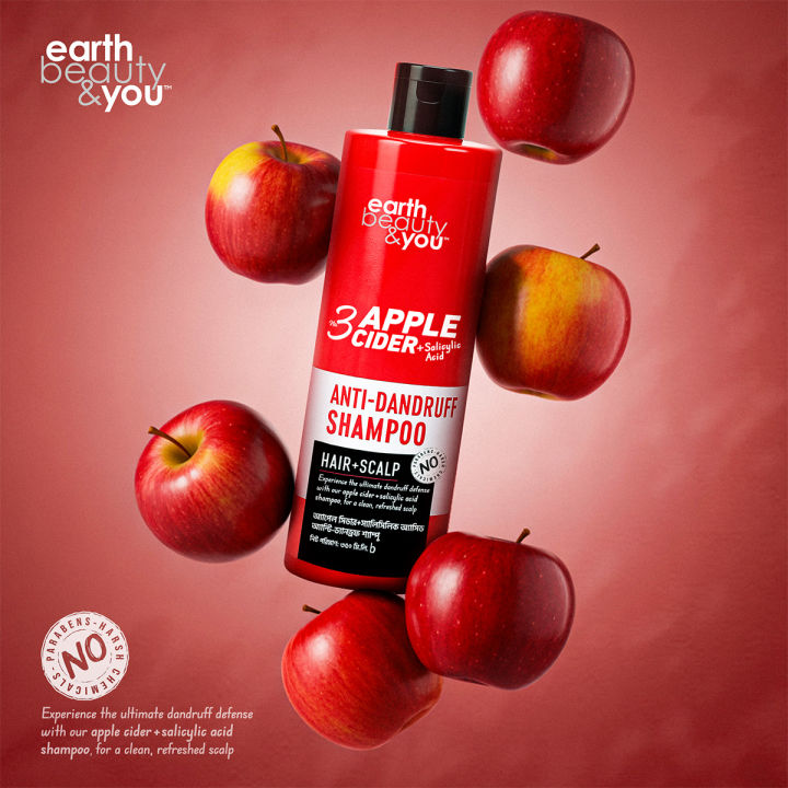 Earth Beauty & You No. 3 APPLE CIDER+ SALICYLIC ACID ANTI-DANDRUFF SHAMPOO 350ml
