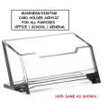 Visiting Card Stand Acrylic Clear Desktop Business Card Display Holder for Office - Transparent. 