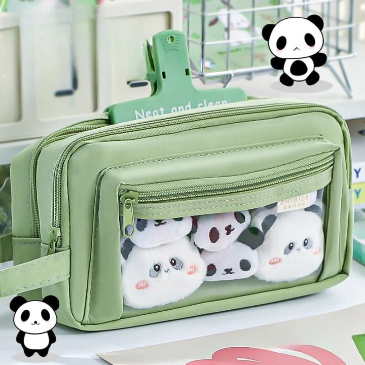 Multi%20Layered%20Pencil%20Case%20with%20Transparent%20Front%20Pocket%20Design,%20Large%20Capacity%20and%20Cute%20Student%20Supplies%20-%20Image%202