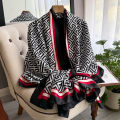 2025 Spring 180*90CM Fashion Dustproof Big Bandanna Popular Satin Finish Silk Shawls Scarves Luxury Print Sunscreen Beach Towel. 