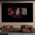 Anime Attack On Titan Logo Flag Banners Four Hole Flag Polyester Outdoor Decor Room Aesthetic. 