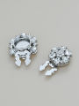 2PCS Luxulry Rhinestone Pearl Round Cufflinks for Women Shirt Button Covers Fashion Jewelry Decoration Clothes Accessories.