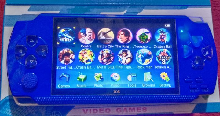 X6 PSP SHAPE VIDEO GAME MULTIPLE FUNCTION built in GAMES LEVELS AND VIDEO PLAYER
