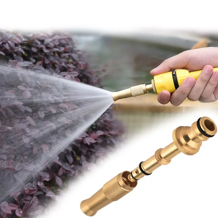 1 High-Pressure Water Gun, Adjustable Brass Nozzle for Car Wash, Garden ...