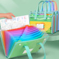 HUAJIE A4 13-Layer Graffiti Document Bag for Students, Zipper Folder for Exam Papers, Homework, File Storage & Classification. 