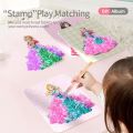 DIY 3D Drawing Board Cards Kids Puzzle Fine Motor Training Toys Handmade Play Matching Cards Princess Dress Up Toy.