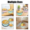 3 Pieces Silicone Folding Bowls with Lid Foldable Lunch Box Portable Salad Bowl Sets. 