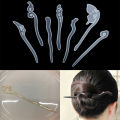 1Pcs Hairpin Hair Stick Silicone Mold Lady Headdress Hair Pin Epoxy Resin Mold For DIY Hair Decoration Crafts Making Tools.