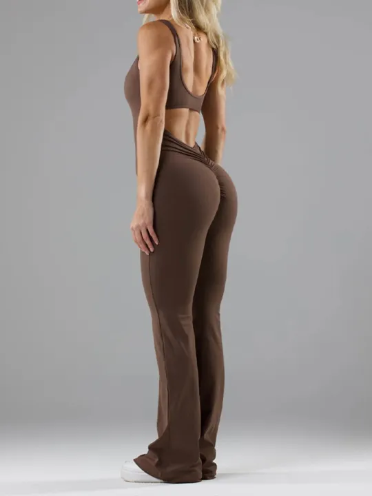 2025%20Summer%20New%20Women's%20%20Hottie%20Style%20Backless%20One-piece%20Suit%20Sports%20Fitness%20Yoga%20Pullover%20One-piece%20Suit%20Flared%20Pants%20-%20Image%204