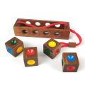 Color Cubes Matching Puzzle Wooden Brain Teaser Casse Tete For Kids Adults Teens Mind Challenge IQ Logic Test Educational Toys. 