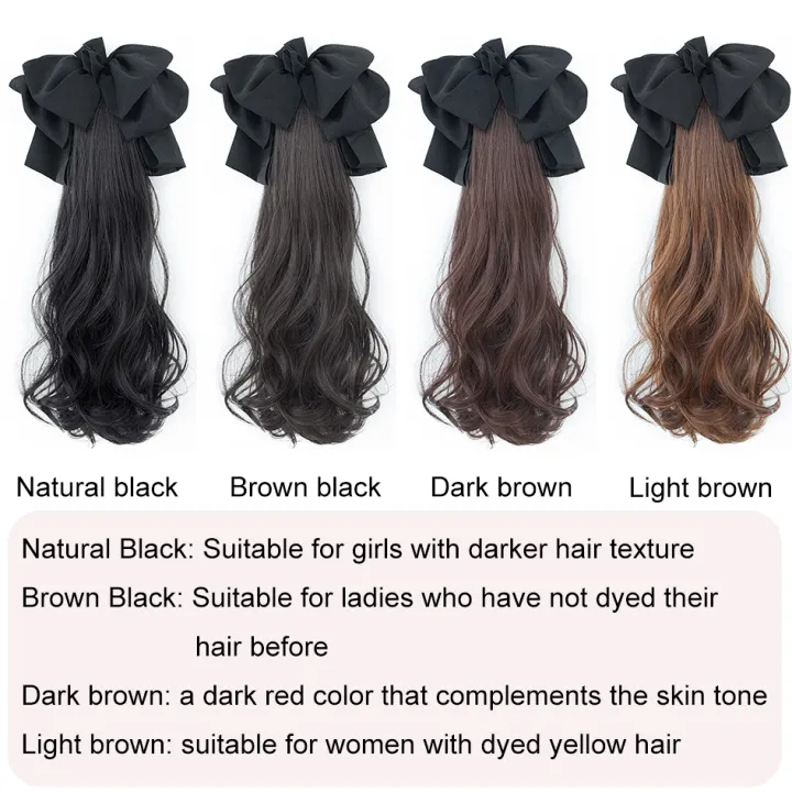 Synthetic%2010inch%2012inch%2014inch%2016inch%20ponytail%20wig%20for%20women%20with%20long%20curly%20hair%20high%20ponytail,%20bow%20tie%20low%20braid%20fake%20ponytail%20-%20Image%205