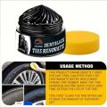 Car Tire Shining Wax - Tire Polishing Wax, UV Protection and Waterproof Coating, Restores Black Finish and Prevents Cracking. 
