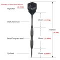 3pcs Metal Top Grade Imitation Tungsten Steel Dart 20g Professional Training Black Wing Hard Dart Needle Entertainment Game. 