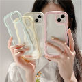 Cute Transparent Curly Wave Case for iPhone 11 12 13 14 Pro Max 7 8 Plus X XR XS SE 2020 2022 Shockproof Bumper Cover Aesthetic. 