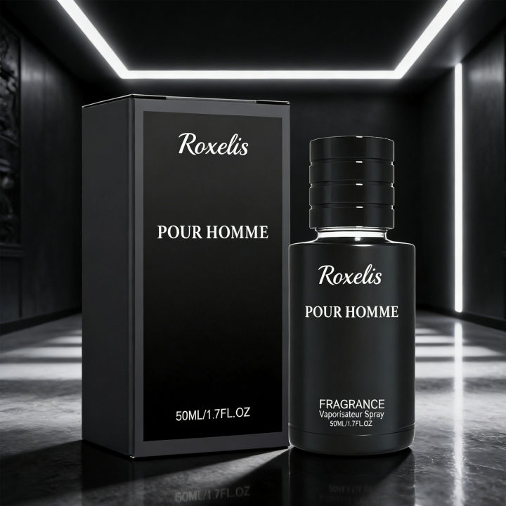 Roxelis 50ml Men Charming Fragrance Gentle Formula Long Lasting Fresh Mint Scent Elegant Gentleman Fragrance Perfect for Dating