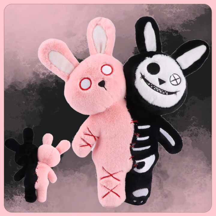 Halloween Double Headed Skull Rabbit Plush Toy Grimace Halloween Doll Company Holiday  Children's Halloween Creative 