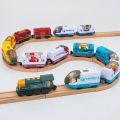 Electric Train Magnetic Car Diecast Slot Fit All Brand Wooden Train Track Railway Electric Rail Train  For Kids children's Toy. 