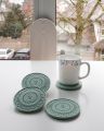 Jesmonite Concrete Mandala Coasters. Beautiful handmade coasters, Coasters, coaster Set, Mandala. 