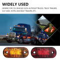 10PCS 12-24V LED Side Marker Car Lights Front Rear Clearance Indicator Lamp for Truck Trailer BUS Van Caravan Warning Lights. 