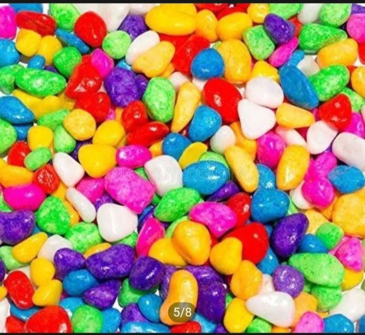 Aquarium Colour Stone 1 kg.. Multicolor Stone